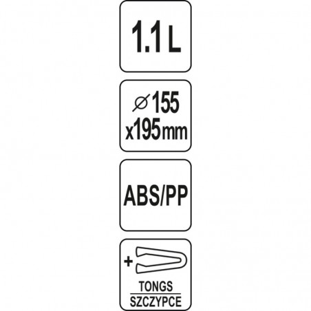 YG-07143 YATO Container gheata 155x195mm cu capacitate 1.1 l + cleste