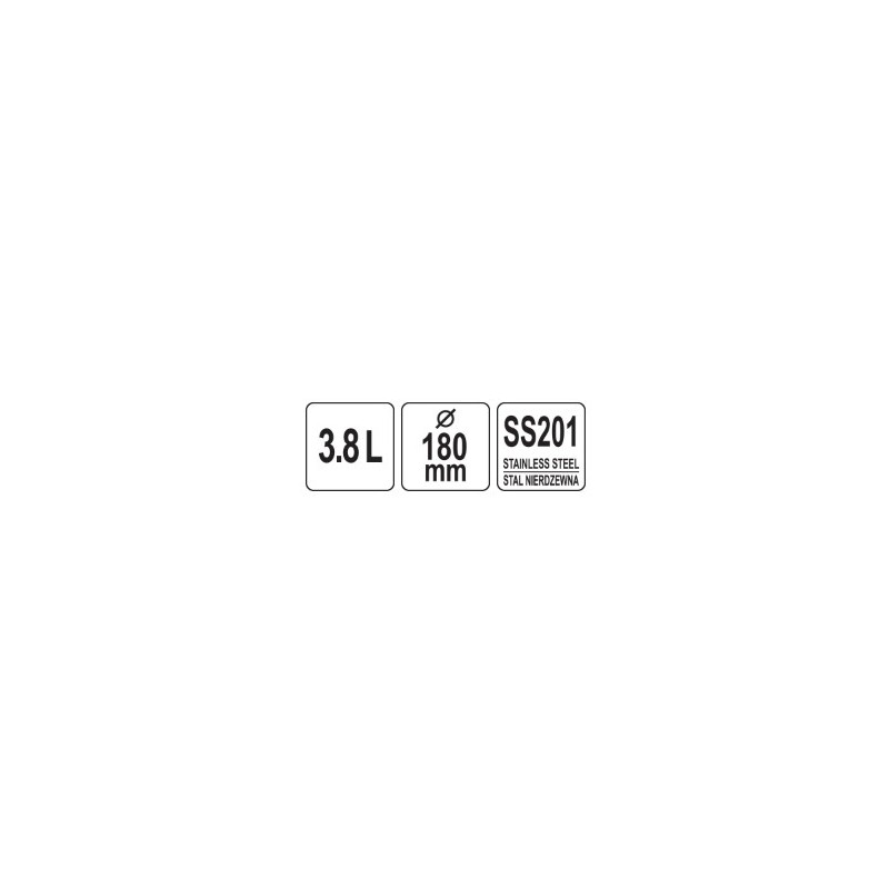 YG-07141 YATO GASTRO Frapiera, diametru 180mm, capacitate 3.8l, inox