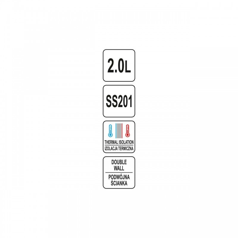 YG-07027 YATO GASTRO Cana termos cromata, capacitate 2l