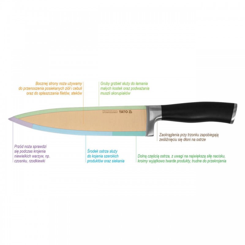 YG-02231 YATO GASTRO Cutit pentru macelarie 250 mm