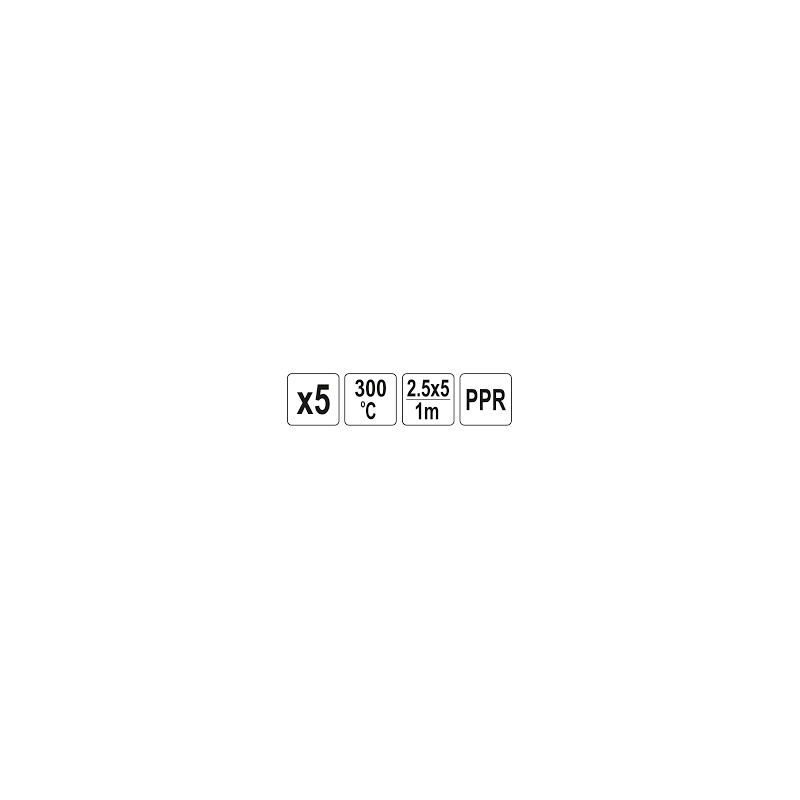YT-82307 YATO Set 5 baghete sudura PPR, 2.5 x 5 mm, 1 m, Alb