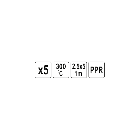 YT-82307 YATO Set 5 baghete sudura PPR, 2.5 x 5 mm, 1 m, Alb