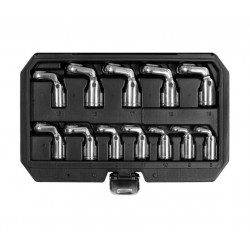 YT-38550 YATO Set 12 chei inelare semi-deschise cu adaptor, 3/8 inch
