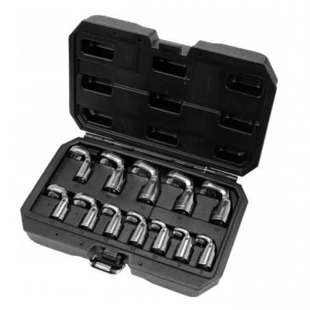 YT-38550 YATO Set 12 chei inelare semi-deschise cu adaptor, 3/8 inch