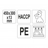 YG-02172 YATO GASTRO Tocator din plastic galben 450 x 300 x 13 mm