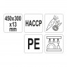 YG-02171 YATO GASTRO Tocator din plastic verde 450 x 300 x 13 mm
