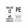 YG-02168 YATO GASTRO Tocator din plastic alb 600 x 390 x 20 mm