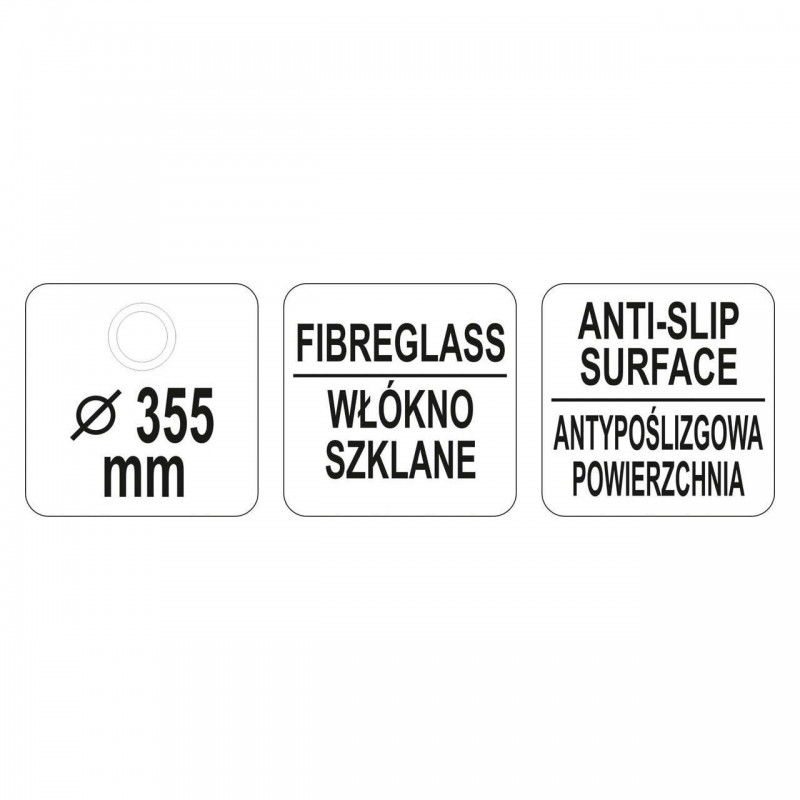 YG-02079 YATO GASTRO Tava servire rotunda neagra, 355 mm