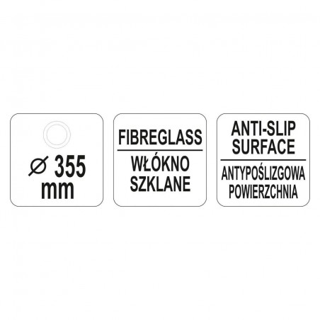 YG-02079 YATO GASTRO Tava servire rotunda neagra, 355 mm