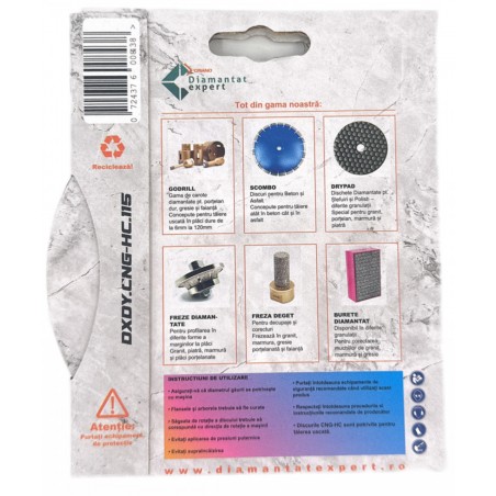Disc DiamantatExpert pt. taiere si slefuire - Gresie si Placi dure 115x22.23 (mm) Premium