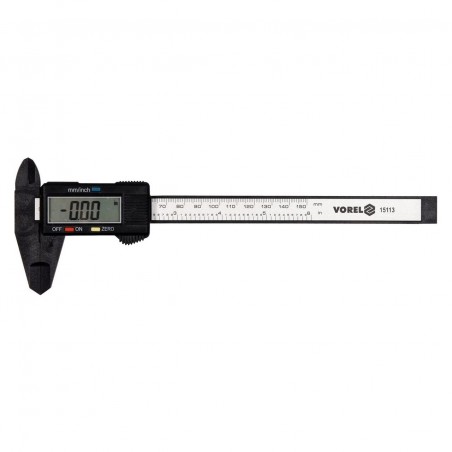 15113 VOREL Subler electronic, 150 mm, carbon