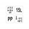 YG-00516 YATO GASTRO Container rotund polipropilen, capacitate 15 l