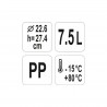 YG-00514 YATO GASTRO Container rotund polipropilen, capacitate 7.5 l