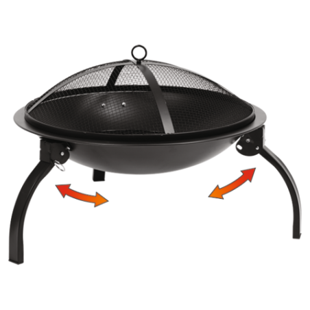 99701 LUND Gratar gradina cu grilaj, diametru 56 cm, inaltime 39cm