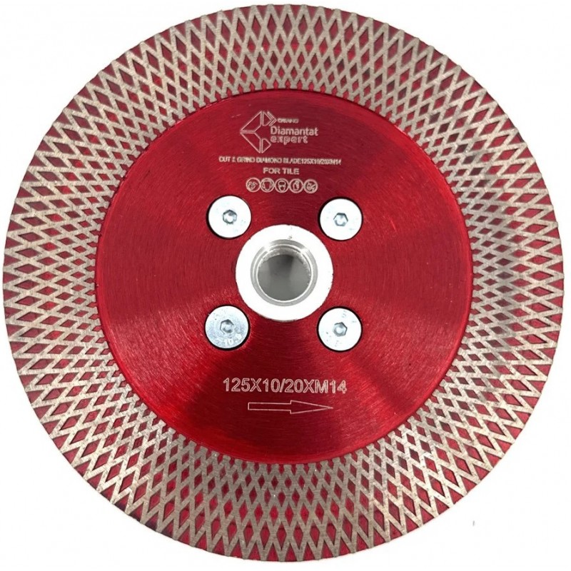 Disc DiamantatExpert pt. taiere si slefuire - Gresie si Placi dure 125x1.8 (mm) xM14, Premium
