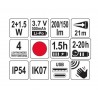 YT-08598 YATO Lampa frontala 2in1, 200lm