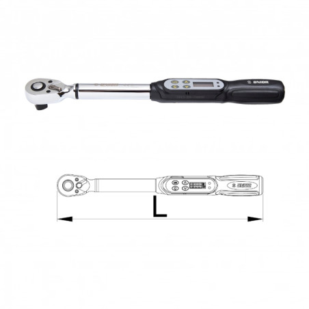 UNIOR Cheie dinamometrica afisaj electronic - 266B,1.0-20Nm,1/4",207mm