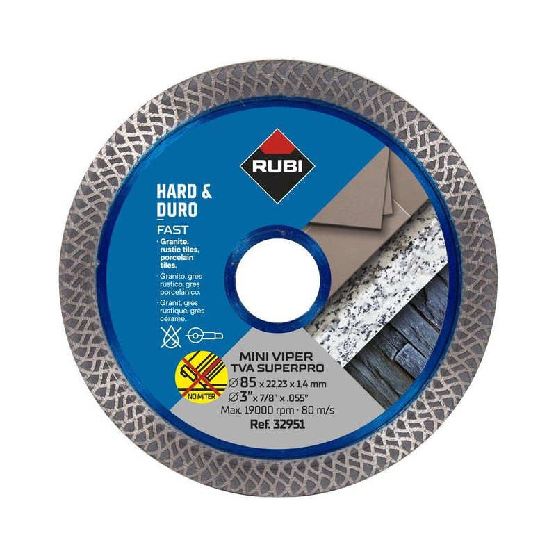Disc diamantat mini viper pt. materiale foarte dure 85mm, TVA 85 SuperPro