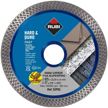Disc diamantat mini viper pt. materiale foarte dure 85mm, TVA 85 SuperPro