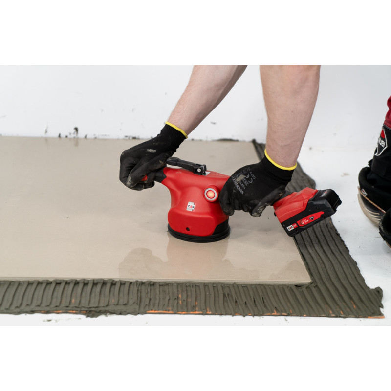 Vibrator cu ventuza pt. placi ceramice, QUAKE cu acumulator, sarcina max. 50kg