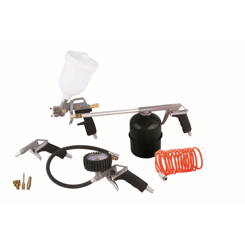 Set scule aer comprimat G-810P, 8 piese