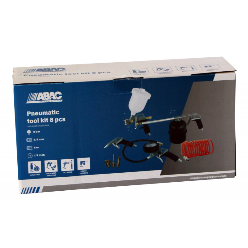 Set scule aer comprimat G-810P, 8 piese