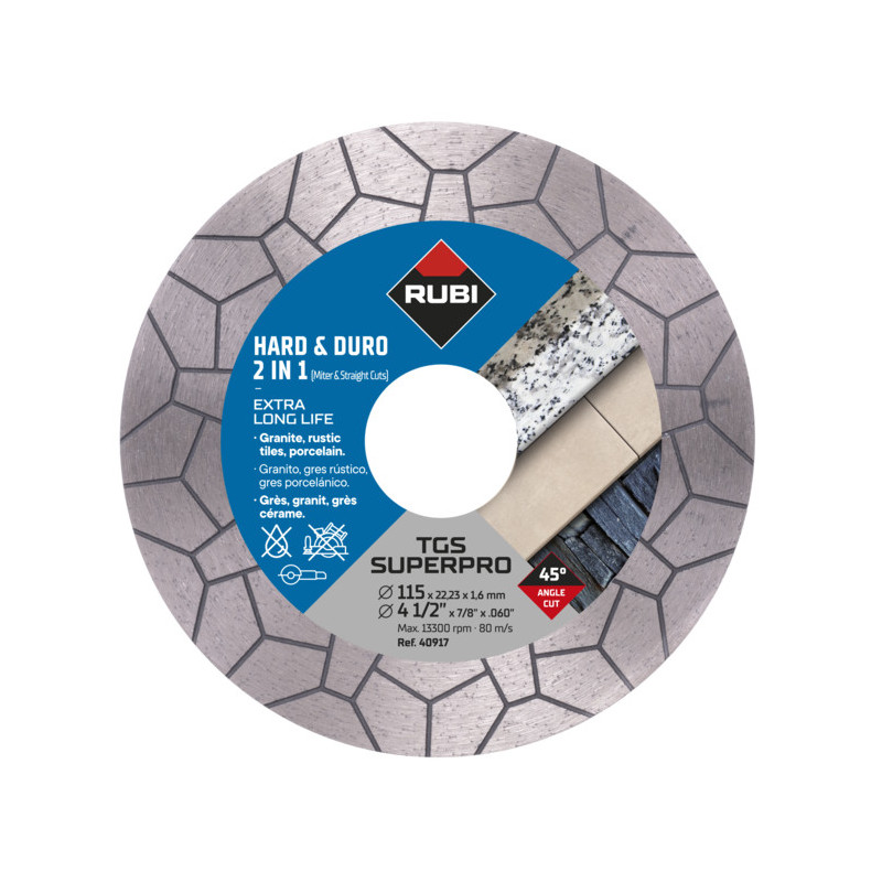 Disc diamantat pt. materiale foarte dure 2in1 pentru taiat si slefuit, 115mm, TGS 115 SuperPro