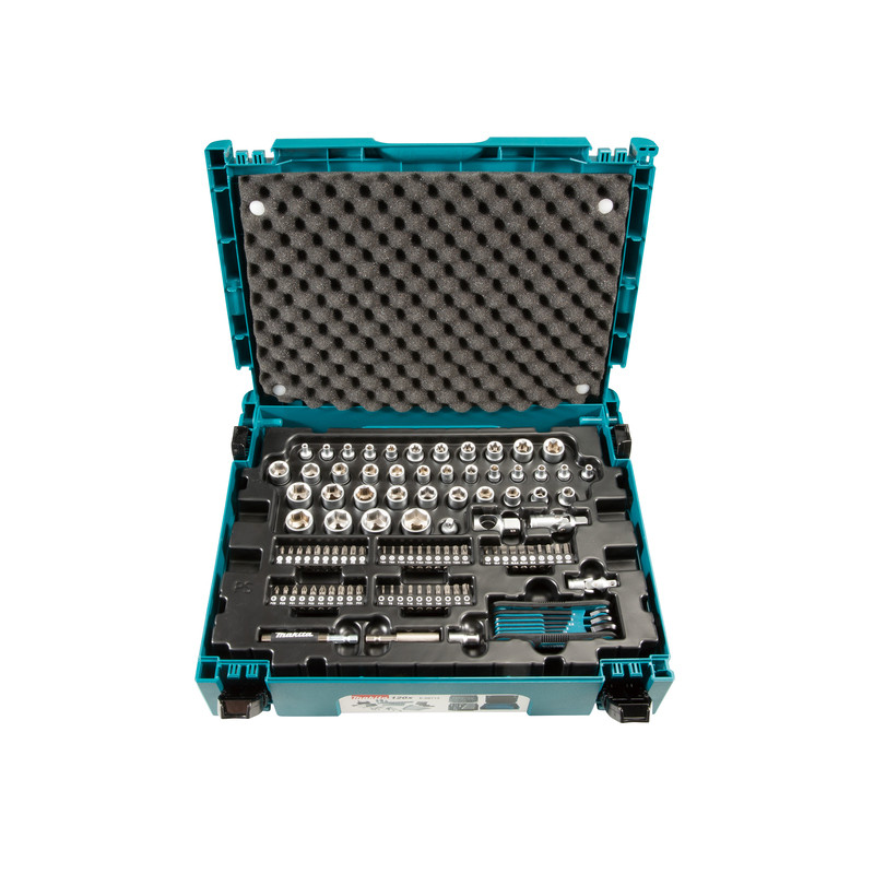 MAKITA Trusa 120 biti, tubulare si scule de mana in cutie Makpac 1