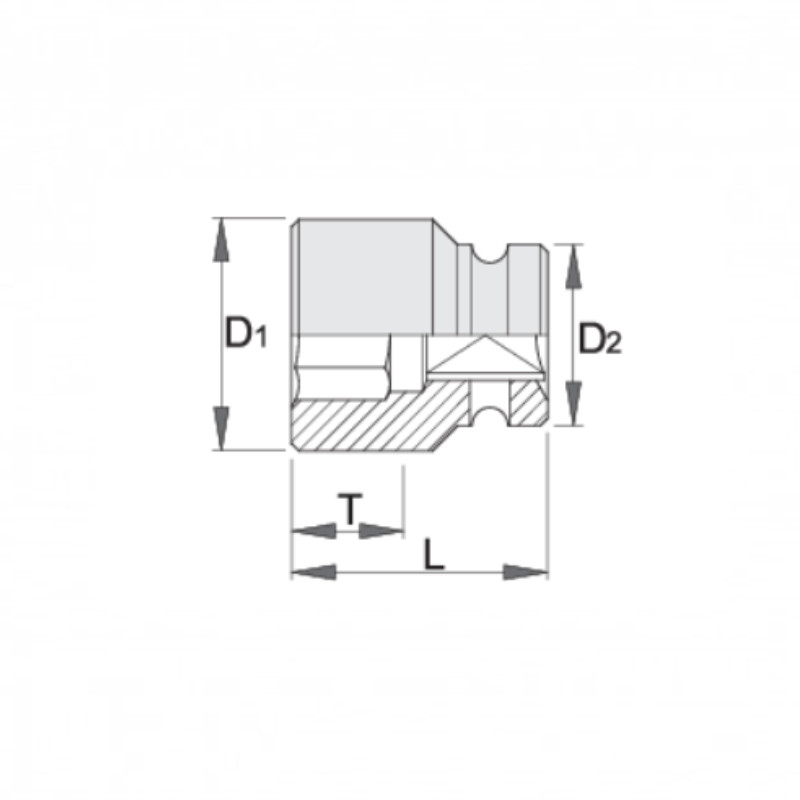 UNIOR Capat cheie tubulara de impact 1", 24 mm