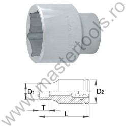 UNIOR Capat cheie tubulara de impact 1" 199/1 6p, 80 mm