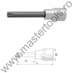 UNIOR Capat cheie tubulara de impact 1/2" cu profil ZX 192/2ZXL, M 12