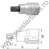 UNIOR Capat cheie tubulara de impact cu profil ZX 1/2" - 192/2ZX, M 10