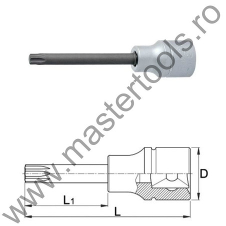 UNIOR Capat cheie tubulara de impact, profil TX 1/2" - 192/2TXL, TX 50