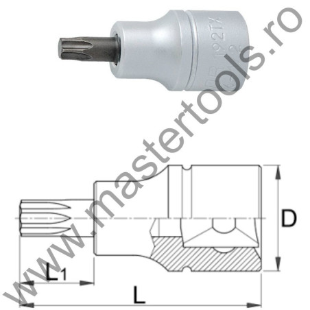 UNIOR Capat cheie tubulara de impact TX exterior 1/2" - 192/2TX, TX 50