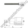 UNIOR Capat cheie tubulara cu profil hexagonal exterior lung 3/8" - 236/2HXL, 5 mm