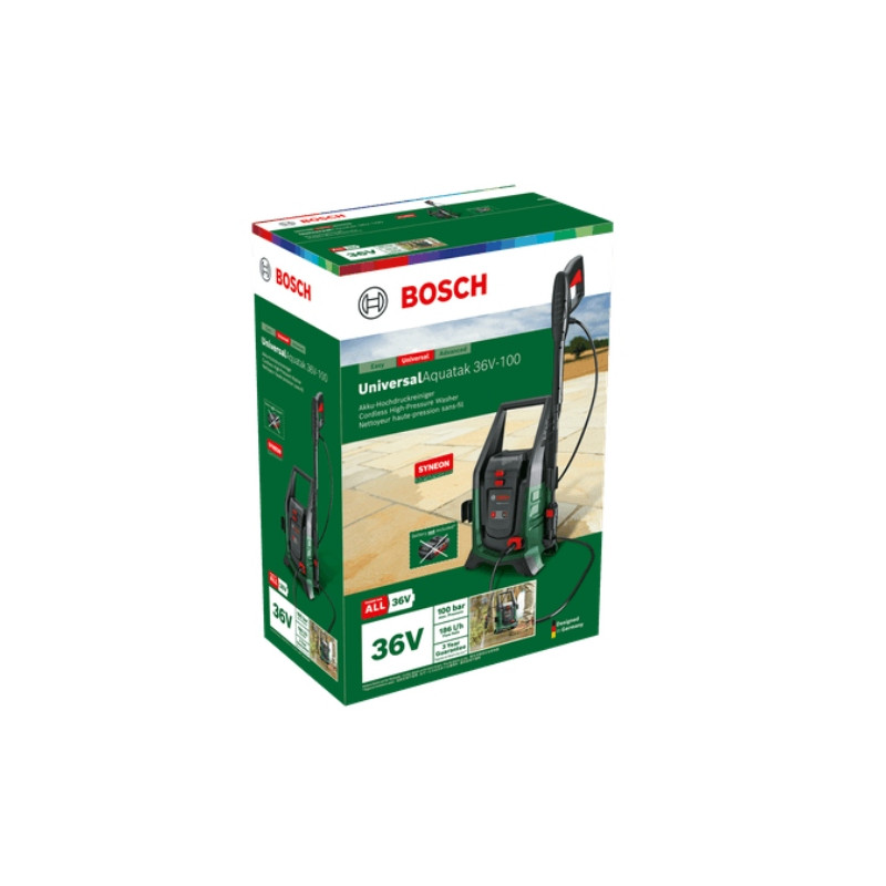 BOSCH Aparat de spalat cu presiune UniversalAquatak 36V-100, 100 bar,3.1 l/min,Li-Ion 36V,4Ah