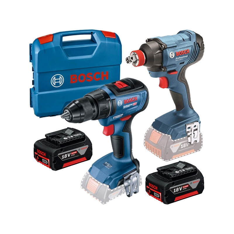 BOSCH Set GSR 18V-50-50+GDX 180-LI+2 Li-Ion 18V, 5Ah+Incarcator+Valiza