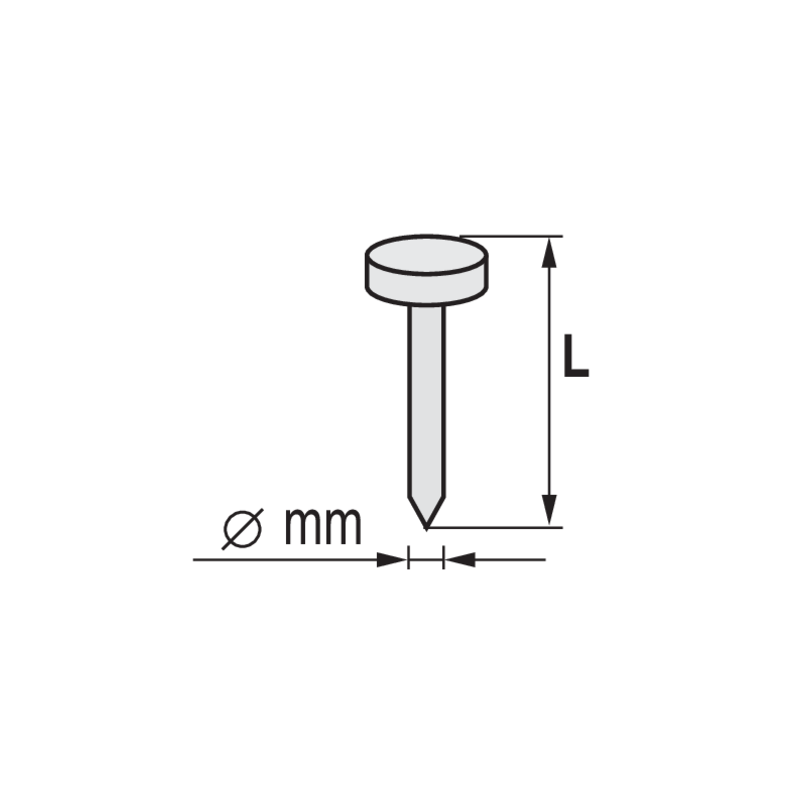 VOREL Set 3600 cuie in banda cu sarma 70x2.5 mm, galvanizate