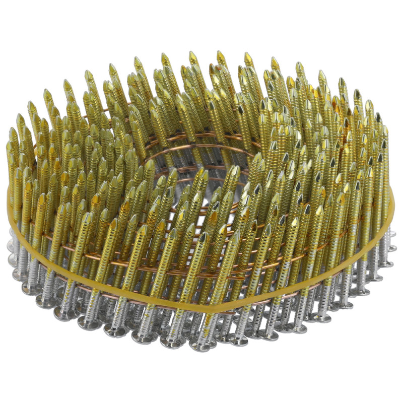 VOREL Set 3600 cuie in banda cu sarma 75x2.5 mm, galvanizate