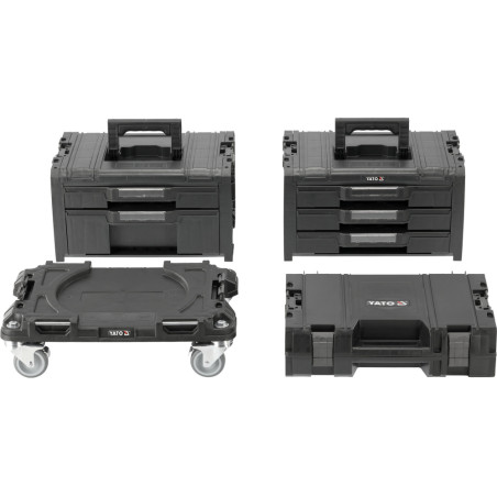 YATO Organizator mobil pentru scule cu sistem modular S12 507x326x745mm YATO Organizator mobil pentru scule cu sistem modular S12 507x326x745mm