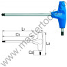 UNIOR Cheie hexagonala cu cap sferic si maner in T 193HXS, 5 mm