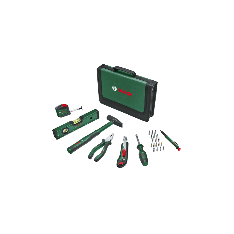 BOSCH Set scule de mana si biti ambalate in geanta textila, 25 piese