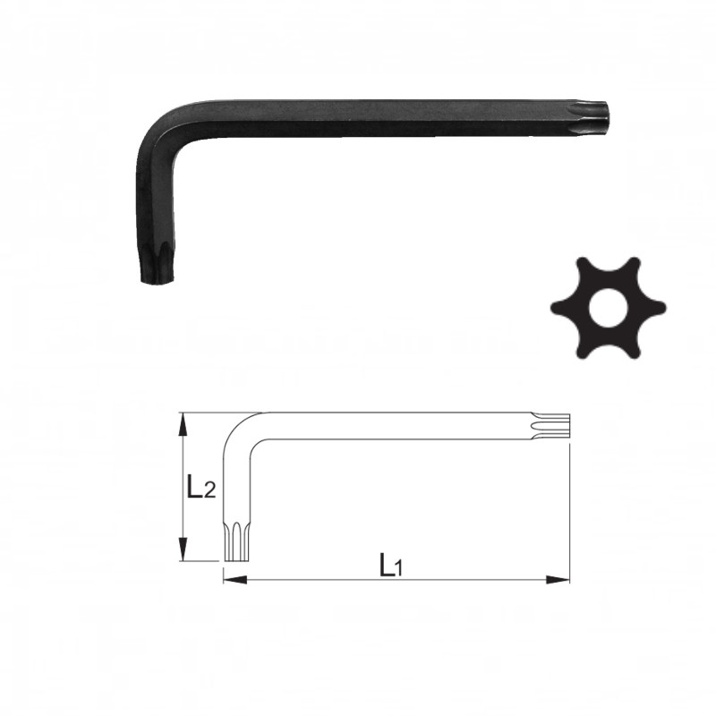 UNIOR Cheie locas cu profil TX cu gaura 220/7TX, TR 10