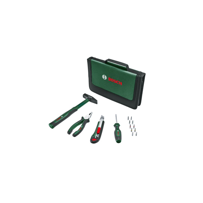 BOSCH Set 26 scule de mana, biti si chei ambalate in geanta textila