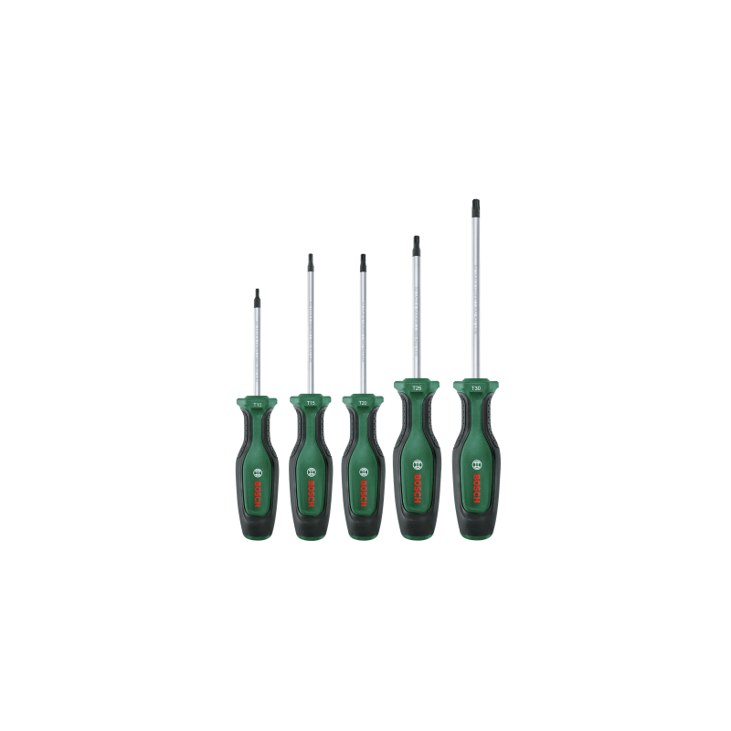 BOSCH Set 5 surubelnite cu profil torx T10, T15, T20, T25, T30, otel dur S2