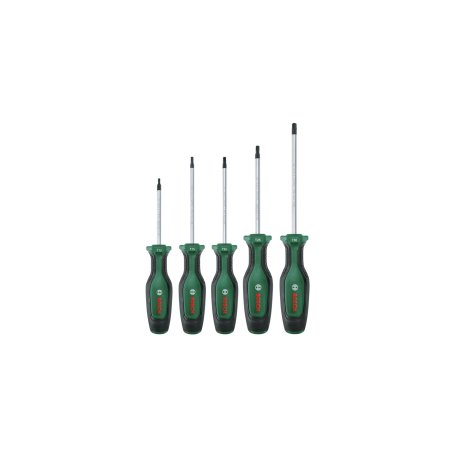 BOSCH Set 5 surubelnite cu profil torx T10, T15, T20, T25, T30, otel dur S2