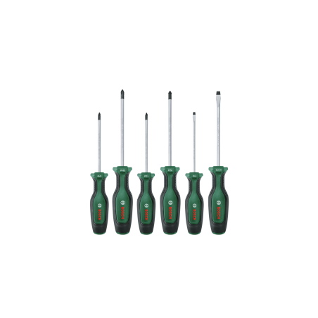 BOSCH Set de 6 surubelnite cu profil PH, PZ, SL, otel dur S2