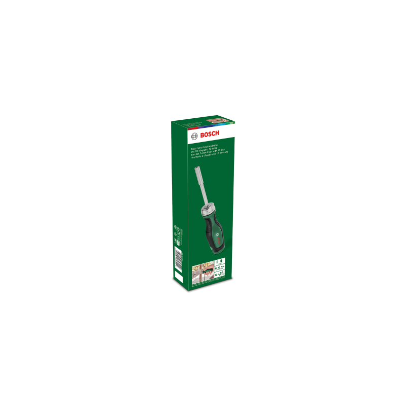 BOSCH Surubelnita cu clichet cu 12 biti PH, PZ, SL, TX, crom vanadiu