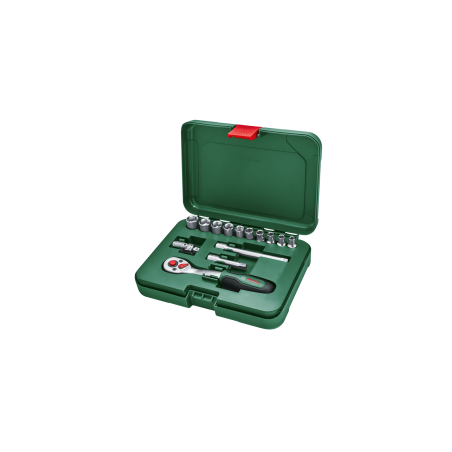 BOSCH Set cheie clichet,biti si prelungitoare in geanta, 1/4, 14 piese