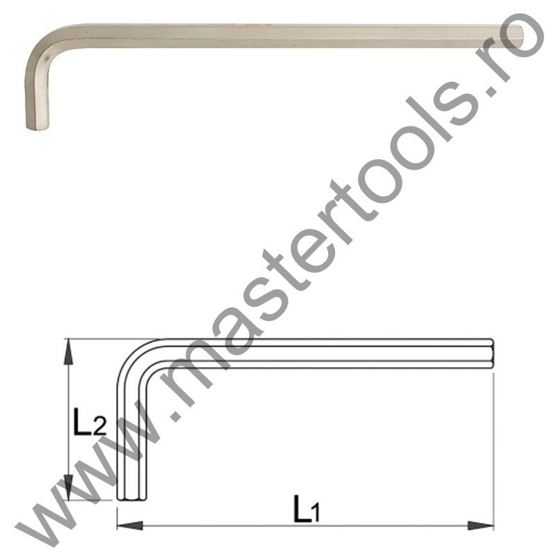 UNIOR Cheie imbus locas hexagonal varianta lunga 220/3L, 10 mm
